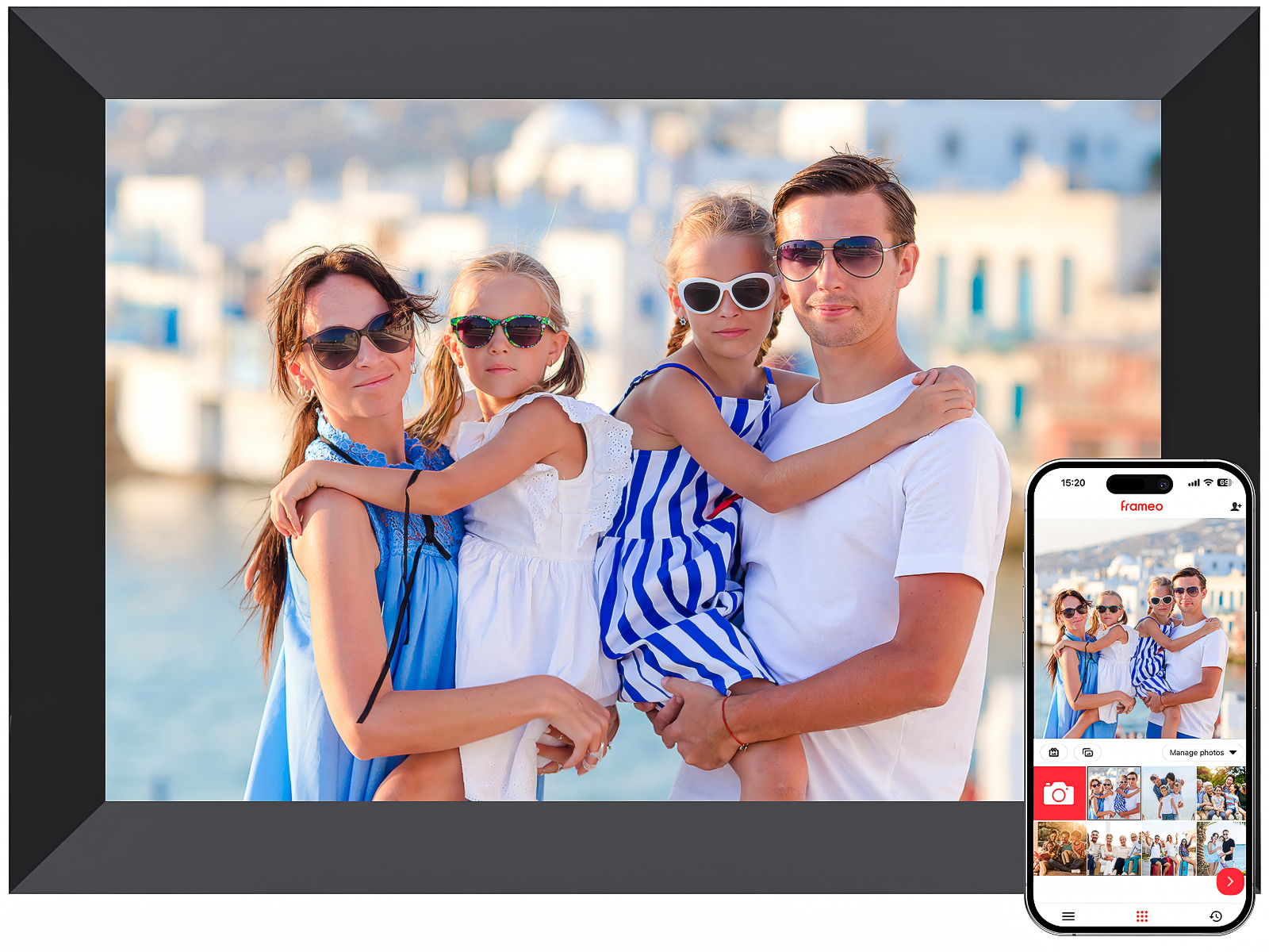 Frameo Digital Picture Frame, 10.1 Inch Smart WiFi Photo Frame with 1280x800 HD IPS Touch Screen, Auto-Rotate, Wall Mountable, Share Photos/Videos Instantly via Frameo App from Anywhere