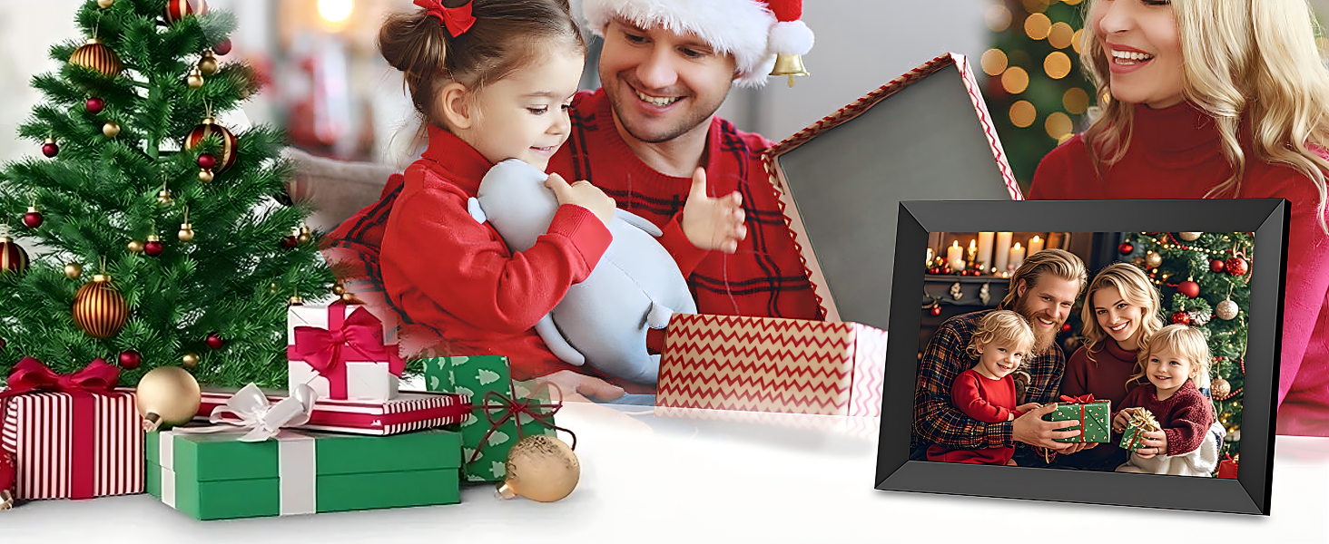 Frameo Digital Picture Frame, 10.1 Inch Smart WiFi Photo Frame with 1280x800 HD IPS Touch Screen, Auto-Rotate, Wall Mountable, Share Photos/Videos Instantly via Frameo App from Anywhere