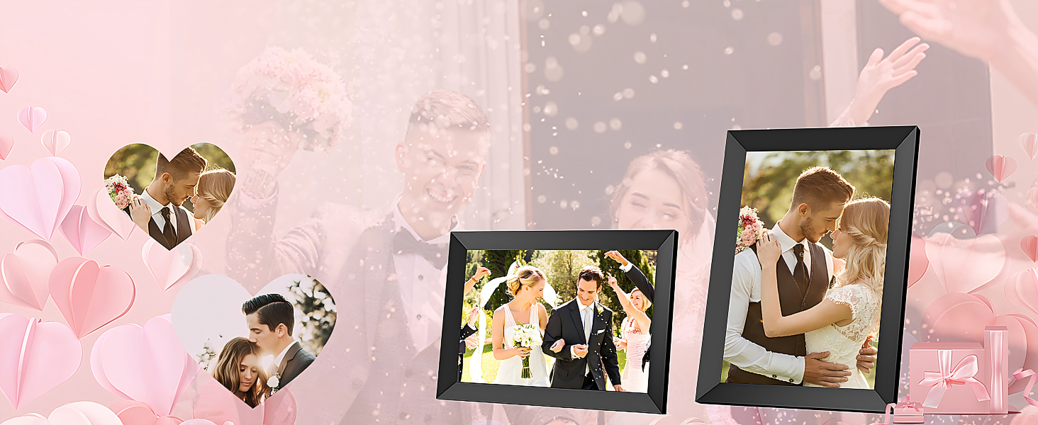 Frameo Digital Picture Frame, 10.1 Inch Smart WiFi Photo Frame with 1280x800 HD IPS Touch Screen, Auto-Rotate, Wall Mountable, Share Photos/Videos Instantly via Frameo App from Anywhere